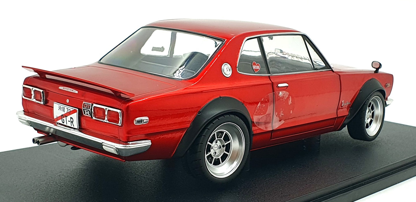 Solido 1/18 Scale Diecast S1813002 - 1970 Nissan Skyline (C10) Hakosuka Met. Red