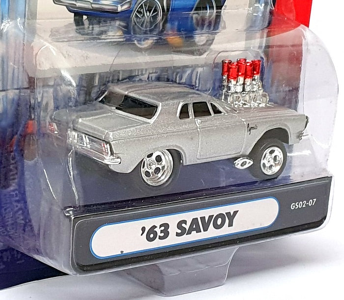 Muscle Machines 1/64 Scale 71151 GS02-07 - 1963 Plymouth Savoy - Silver