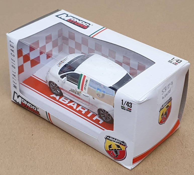 Mondo Motors 1/43 Scale Diecast 53109 - Fiat Abarth 500 - White