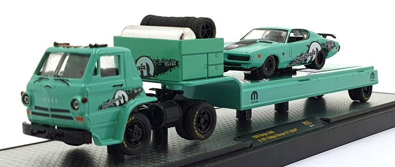 Castline M2 Machines 1/64 Scale DR55 '69 Dodge L600 & '71 Charger R/T HEMI