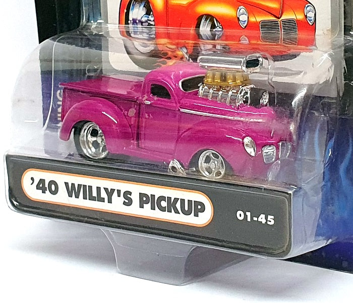 Muscle Machines 1/64 Scale 71161 01-45 - 1940 Willys Pick-Up Truck - Magenta