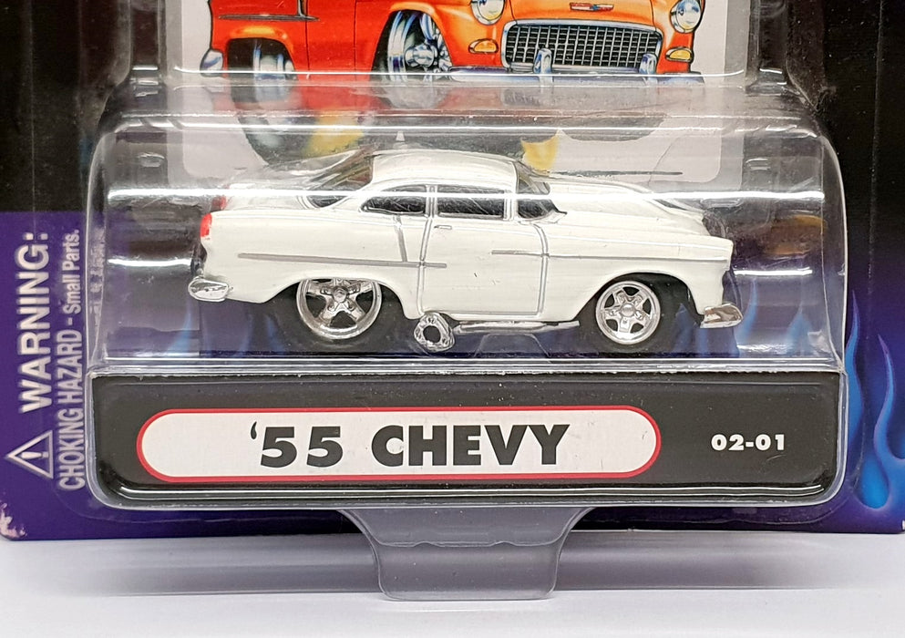 Muscle Machines 1/64 Scale 71161 02-01 - 1955 Chevy - White