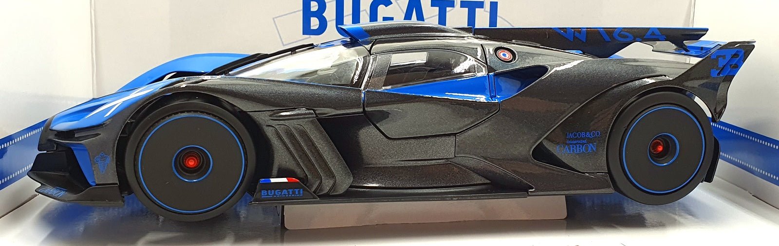 Burago 1/18 Scale Diecast 18-11047 - Bugatti Bolide - Blue/Black