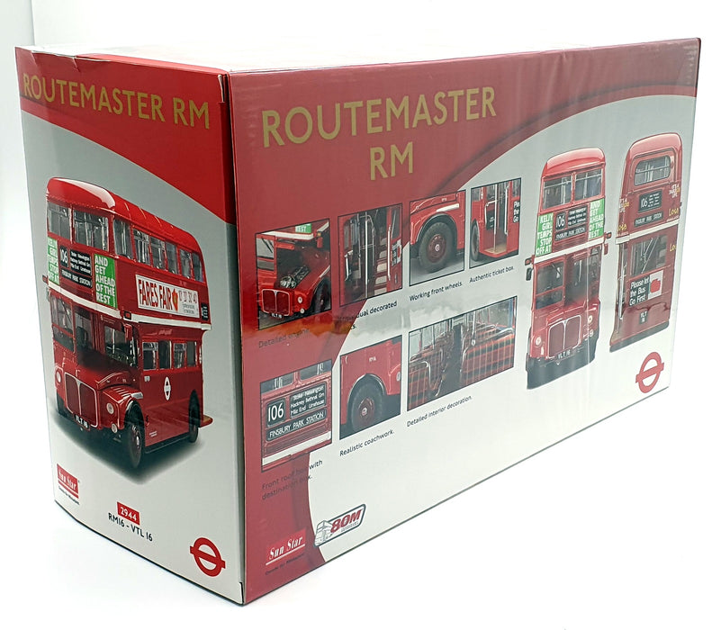 Sun Star 1/24 Scale 2944 - AEC Routemaster London Bus R106 Finsbury Park Station