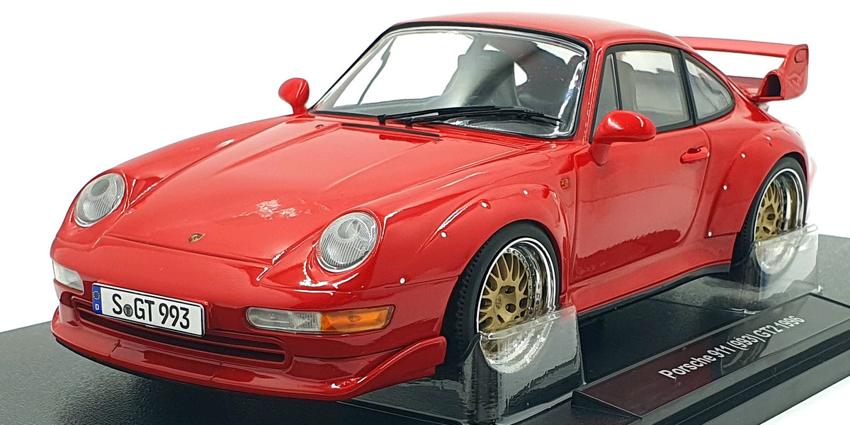KK scale 1/18 Porsche 911 Carrera レッド KK Scale 1/18 Scale KKDC181425B - 1996 Porsche 911 (993) GT2 - Red