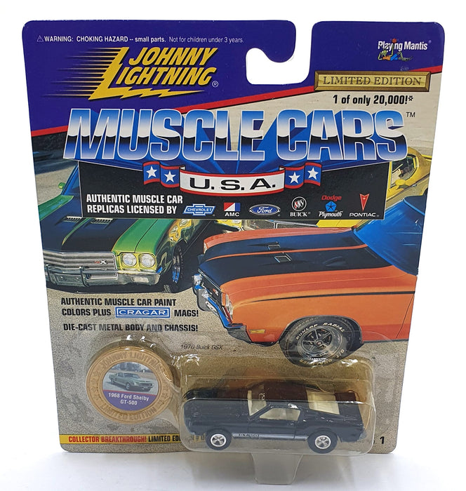 Johnny Lightning 1/64 Scale 202-01 Muscle Cars USA 1968 Ford Shelby GT-500 Black