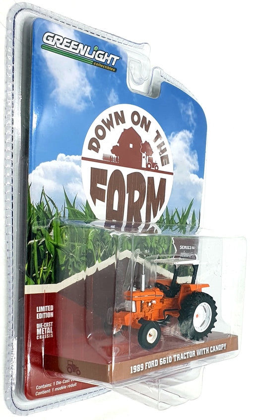 Greenlight 1/64 Scale 48060 - 1989 Ford 6610 Tractor with Canopy - Orange