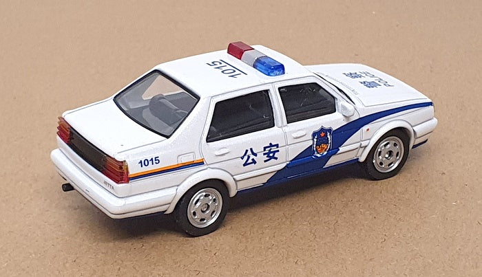 Xcartoys 1/59 Scale No. 01 - VW Volkswagen Jetta Police Car - White/Blue