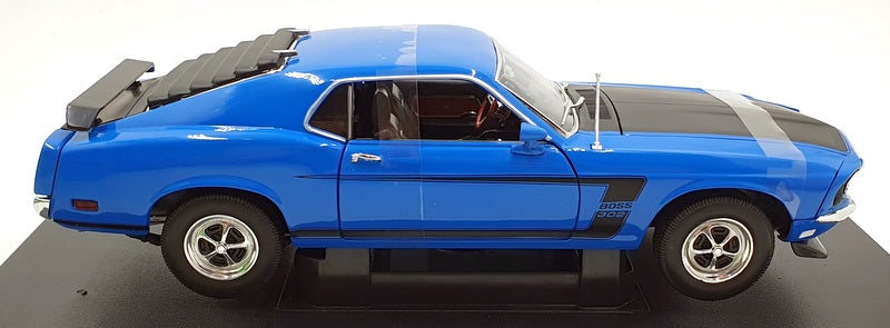 Welly NEX 1/18 Scale Diecast 12516W - 1969 Ford Mustang Boss - Blue