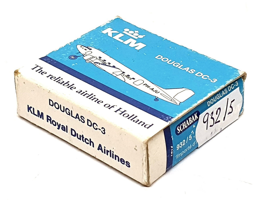 Schabak 1/600 Scale 932/5 - Douglas DC-3 KLM Royal Dutch Airlines PH-AJU