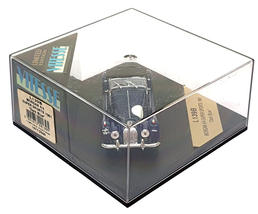 Vitesse 1/43 Scale L139B - 1961 Morgan 4/4 Super Sports - Dk. Blue