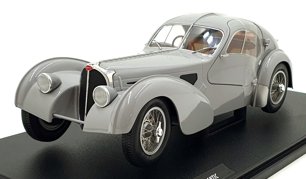 Solido 1/18 Scale Diecast S1802106 - 1937 Bugatti Type 57 SC Atlantic Mat Silver