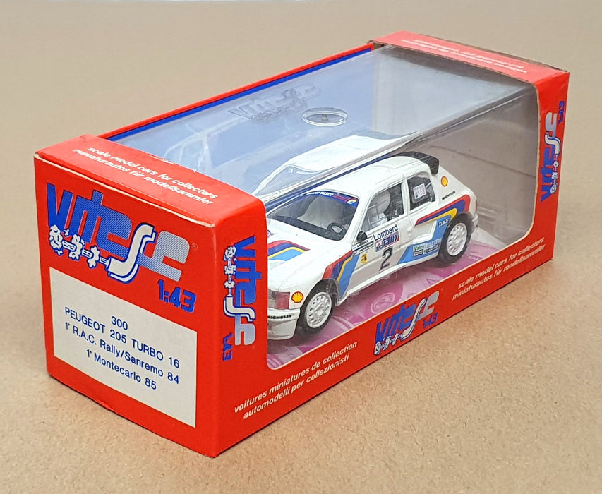 Vitesse 1/43 Scale 300 - Peugeot 205 Turbo 16 #2 Winner RAC Rally 1984