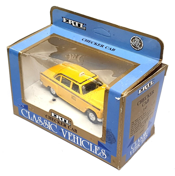 Ertl 1/43 Scale Diecast 2587 - Checker Taxi Cab - Yellow