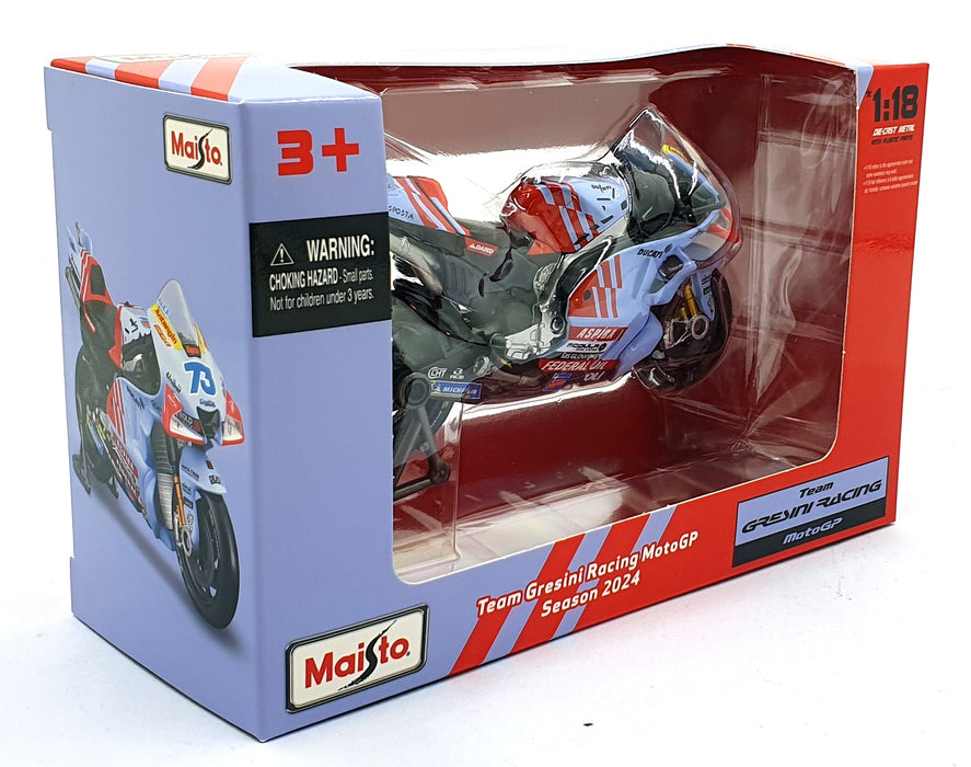 Maisto 1/18 Scale Diecast 36399 - Ducati Team Gresini Racing #93 Moto GP 2024