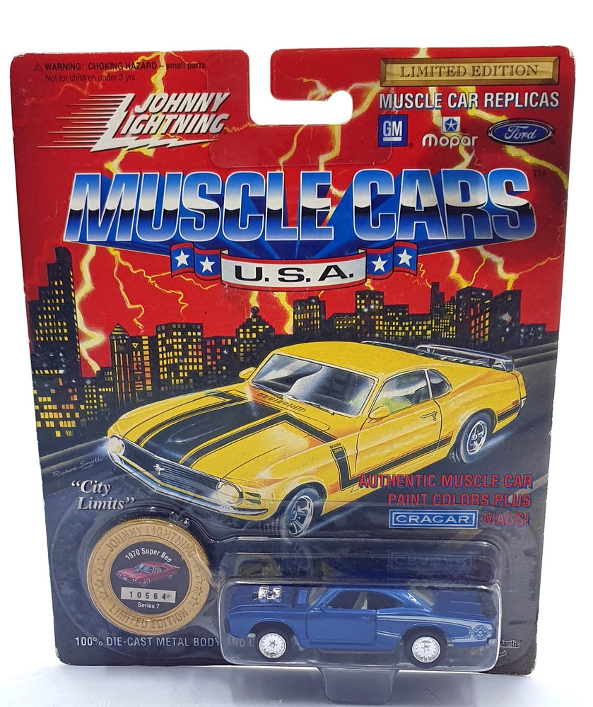 Johnny Lightning 1/64 Scale 200-170 - Muscle Cars USA 1970 Super Bee - Met. Blue