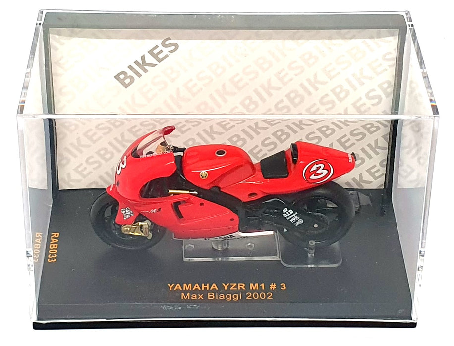 Ixo 1/24 Scale RAB033 - Yamaha YZR M1 Motorbike #3 Max Biaggi 2002