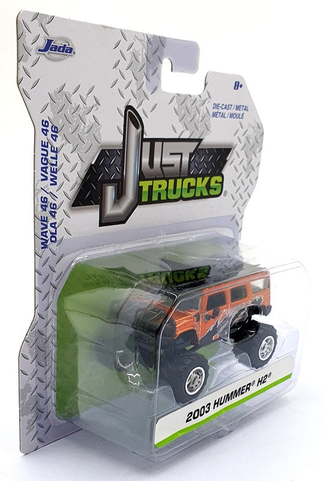 Jada Just Trucks 1/64 Scale 14020 - 2003 Hummer H2 - Met. Orange/Black