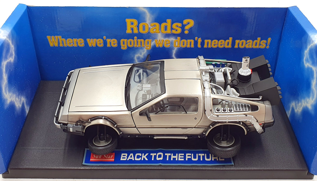 Sun Star 1/18 Scale 2710 Back To The Future Part 2 Flying Time Machine Delorean