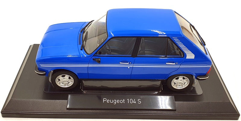 Norev 1/18 Scale Diecast 184903 - Peugeot 104 S 1981 - Ibis Blue