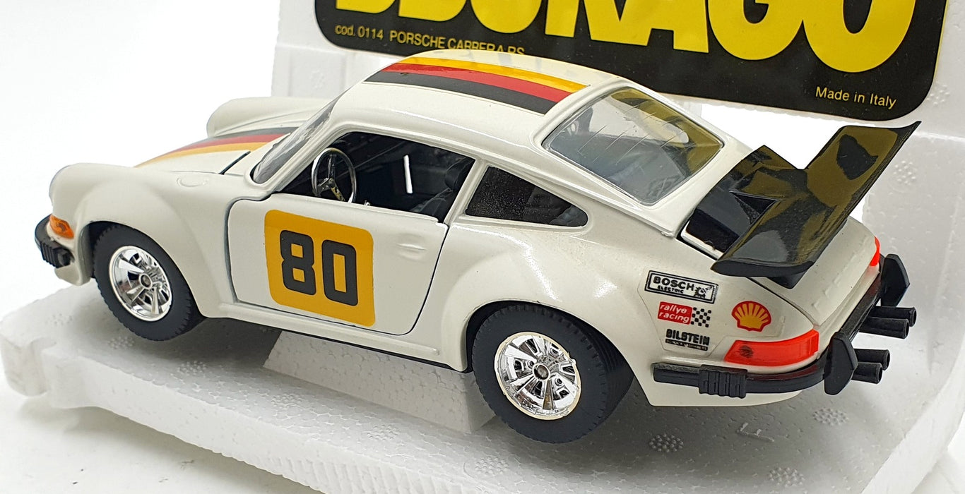 Burago 1/24 Scale Diecast 0114 - Porsche Carrera RS #80 - White