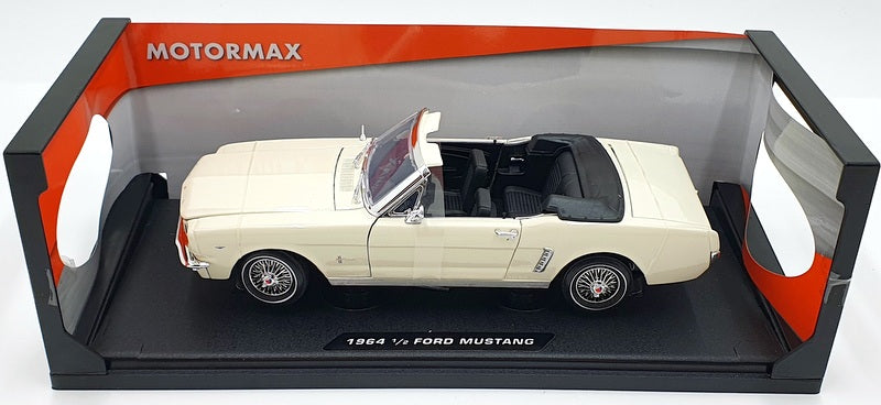 Motor Max 1/18 Scale 73145 - 1964 1/2 Ford Mustang - White