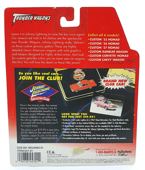 Johnny Lightning 1/64 Scale 457-01 Thunder Wagon Custom Rambler Wagon - White