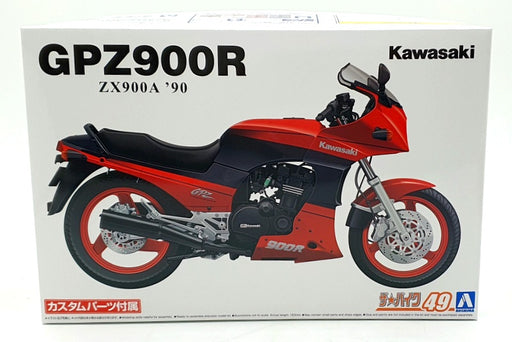Aoshima 1/12 Scale Kit 67093 - 1990 Kawasaki ZX900A GPZ900R Ninja - Red