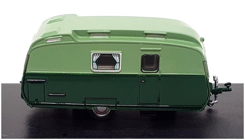Oxford Diecast 1/76 Scale 76CC003 - Carlight Cont Caravan - Dk Green/Sage Green