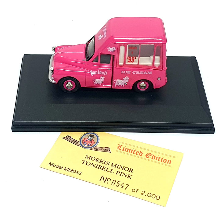 Oxford Diecast 1/43 Scale MM043 - Morris Minor Tonibell Pink Ice-Cream Van
