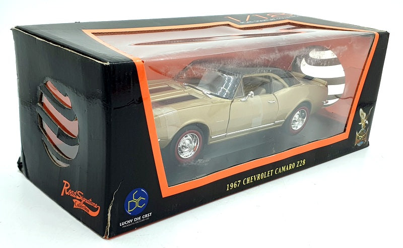 Road Signature 1/18 Scale Diecast 92188 - Chevrolet Camaro Z-28 1967 Gold/Black