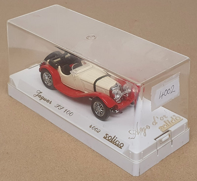 Solido 1/43 Scale Diecast 4002 - Jaguar SS 100 - Cream/Red