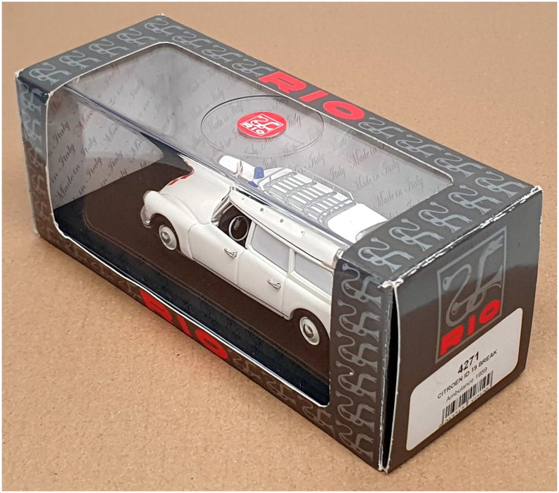 Rio Models 1/43 Scale 4271 - 1959 Citroen ID19 Break Ambulance - White