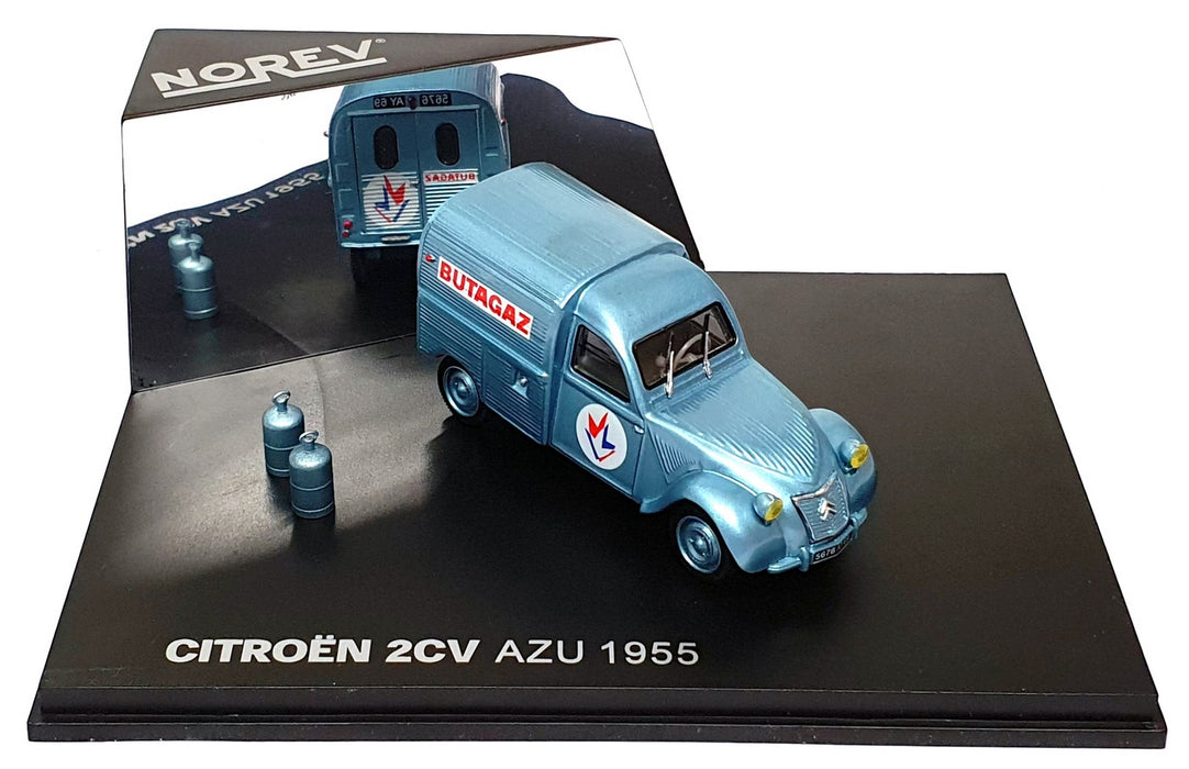 Norev 1/43 Scale 156010 - 1955 Citroen 2CV AZU Butagaz - Met. Lt. Blue