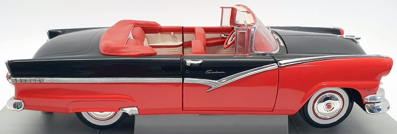 Ertl 1/18 Scale Diecast 7258 - 1956 Ford Sunliner - Red/Black