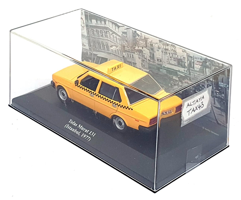Altaya 1/43 Scale TAX43 - 1977 Tofas Murat 131 Istanbul Taxi - Yellow