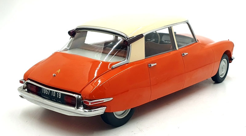 Norev 1/12 Scale 121580 - Citroen DS 19 1957 - Capucine Orange and Cream