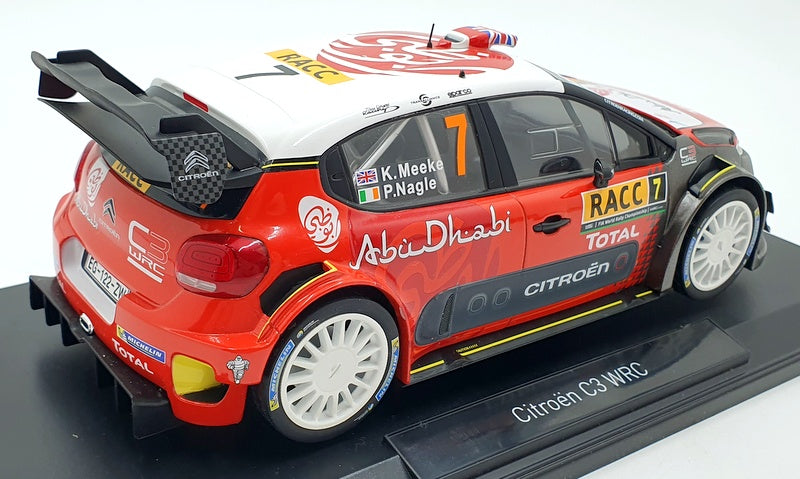 Norev 1/18 Scale Diecast 181634 Citroen C3 WRC 2017 #7 K.Meeke Catalunya