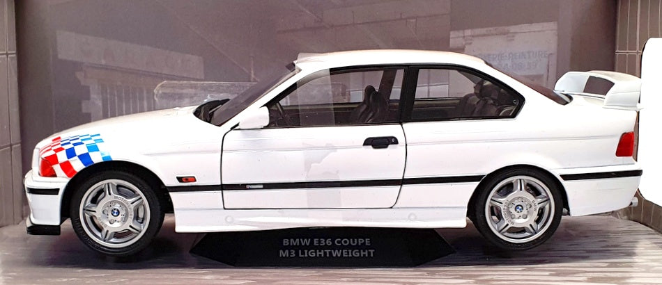 Solido 1/18 Scale S1803903 Diecast - BMW E36 Coupe M3 Lightweight - White