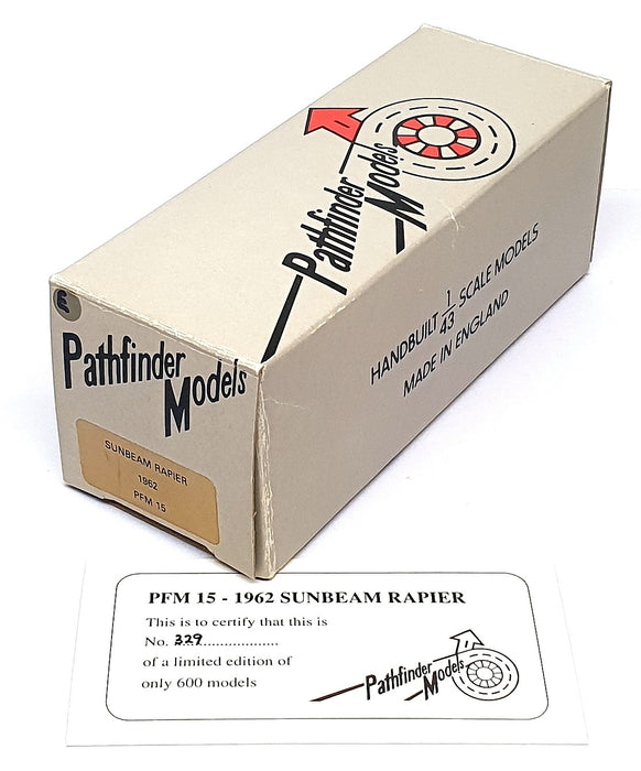 Pathfinder Models 1/43 Scale PFM15 - 1962 Sunbeam Rapier - Lt. Grey/Red