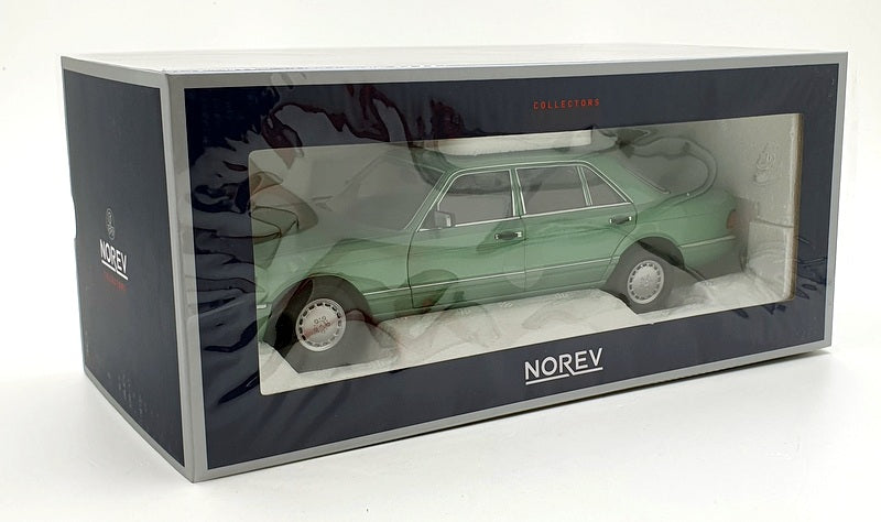 Norev 1/18 Scale Diecast 183469 1991 Mercedes-Benz 560 SEL Light Green Metallic