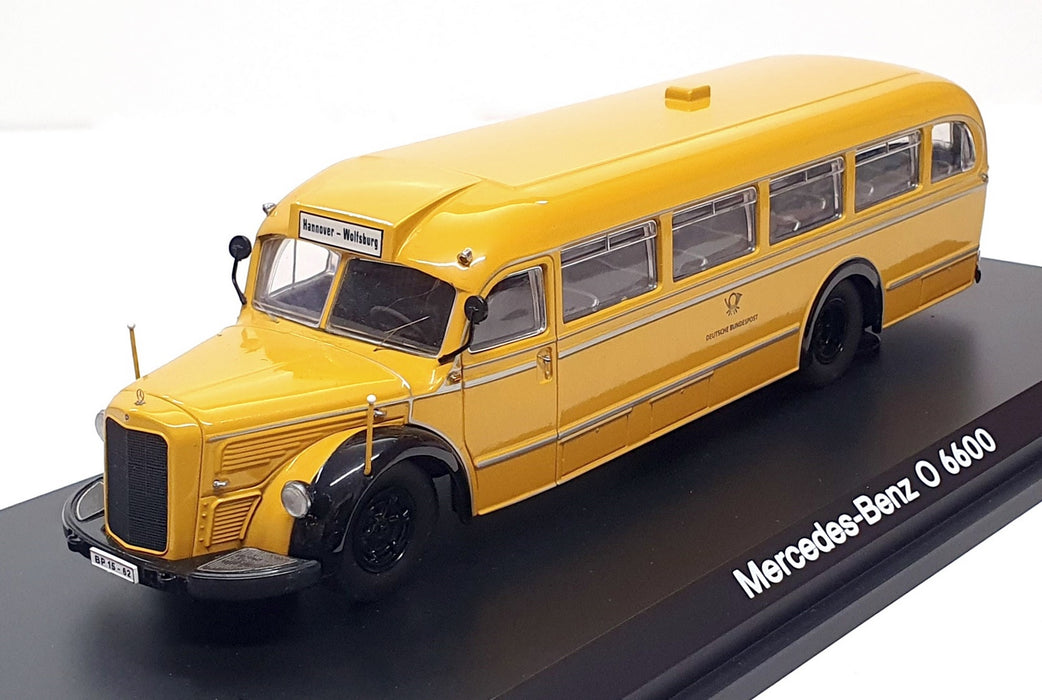 Schuco 1/43 Scale 006730 - Mercedes Benz O 6600 Bus Deutsche Post - Dk. Yellow