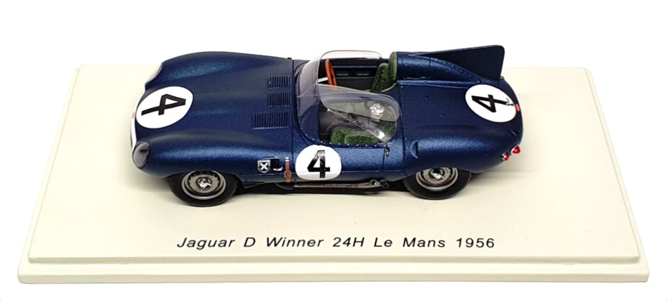 Spark 1/43 Scale 43LM56 - Jaguar D Winner #4 24H Le Mans 1956 - Matt Blue