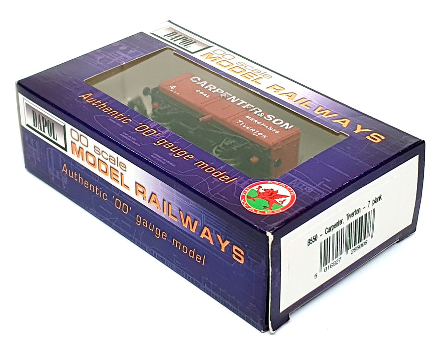 Dapol OO Gauge B550 - 7 Plank Coal Wagon Carpenter & Son - Redish Brown