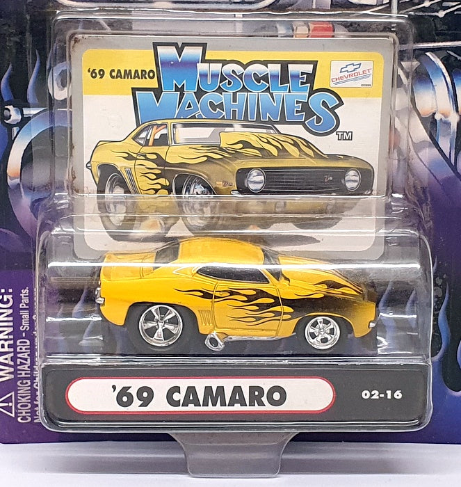 Muscle Machines 1/64 Scale 71151 02-16 - 1969 Chevrolet Camaro - Yellow
