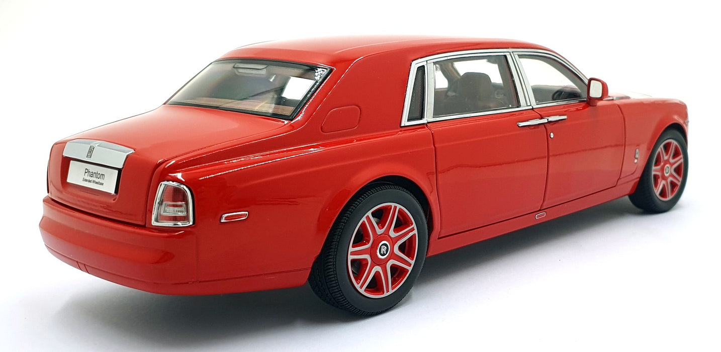 Kyosho 1/18 Scale Diecast 08841LR - Rolls Royce Phantom EWB - Light Red