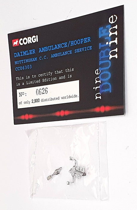 Corgi 1/50 Scale CC06303 - Daimler Ambulance/Hooper Nottingham C. C. - Blue/Grey