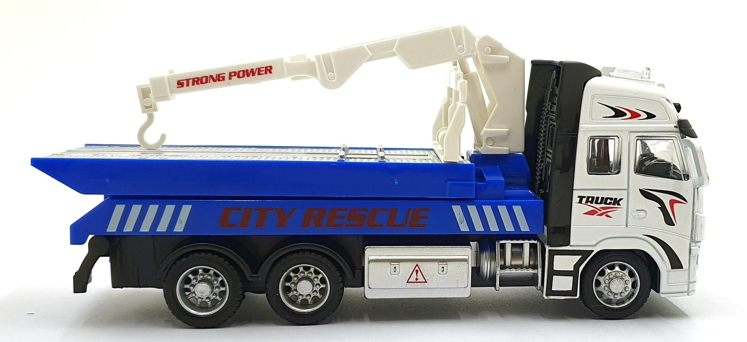 TranzMasters 20cms Pull Back and Go TY1003 - Truck with Crane Rescue Vehicle