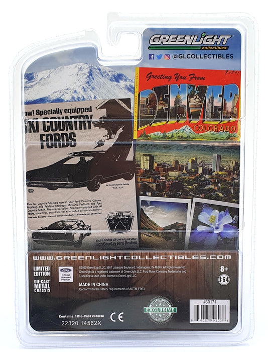 Greenlight 1/64 Scale 30171 - 1967 Ford Mustang Ski Country Special - Blue