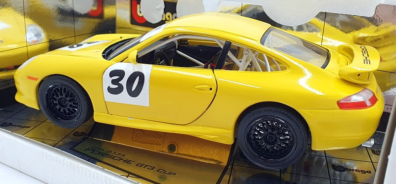 Burago 1/18 Scale Diecast 3335 - Porsche GT3 Cup #30 - Yellow